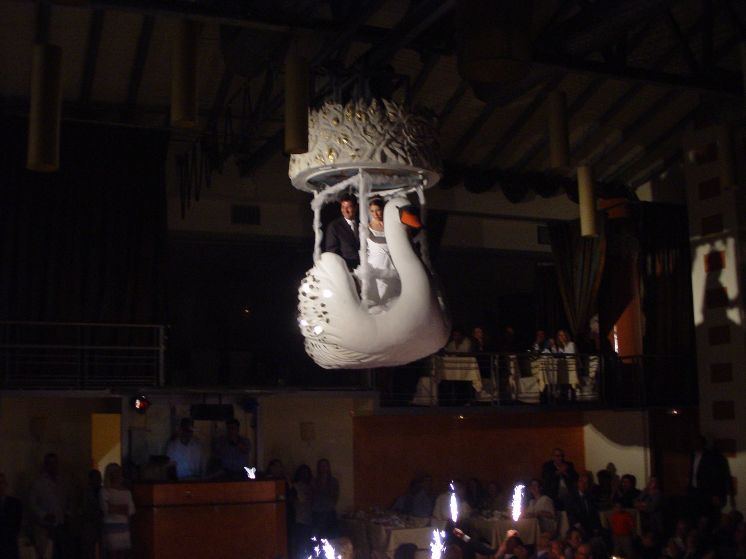 Themed swan carriage installation