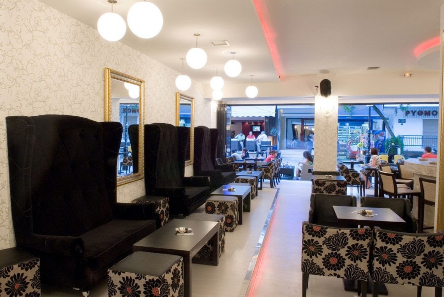 Contemporary restaurant interior
